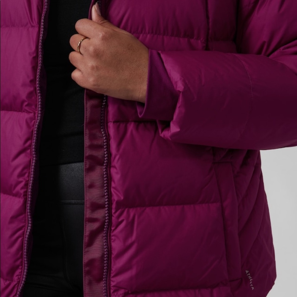 Athleta NWT Deep Purple Puffer Jacket - Picture 5 of 6